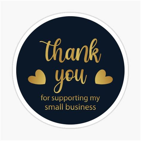 "thank you for supporting my small business" Sticker for Sale by ...