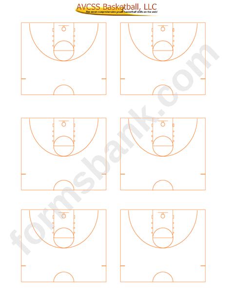 6 Blank Basketball Court Diagram Templates printable pdf download