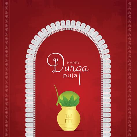 Suvo Bijoya in Durga Puja Festival 13158915 Vector Art at Vecteezy