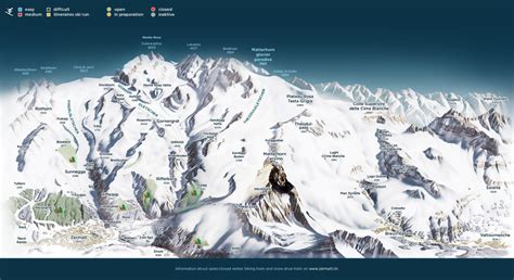 Ski map Zermatt | Interactive map of lifts, pistes & activities Alpine ...