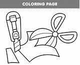 Education Game For Children coloring Page Of Cute Cartoon Cutter And  sketch template