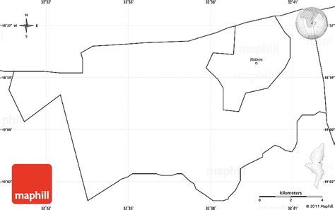 Blank Simple Map of MUTARE Urban