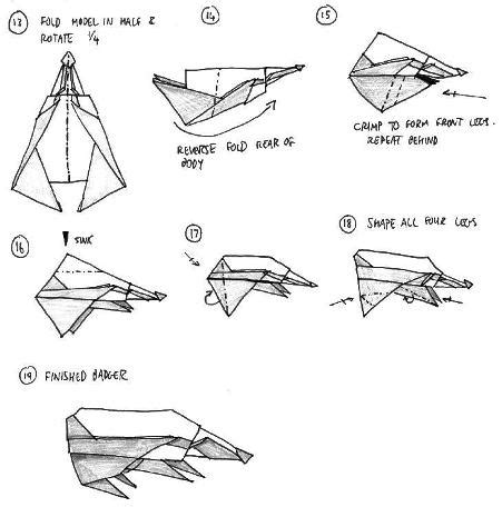 Origami Instructions badger 3D ~ master arts and craft