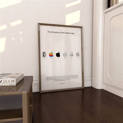 The Evolution of the Apple Logo Poster, Apple Logo Poster, Rainbow ...