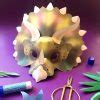 DIY Triceratops 3D mask template. Be a dinosaur • Happythought