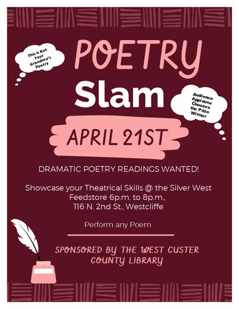 POETRY SLAM | West Custer County Library District