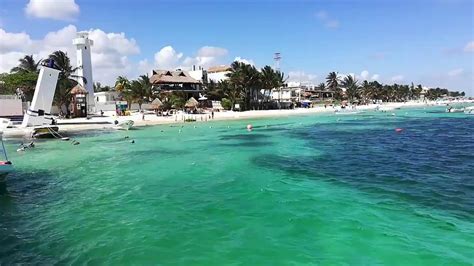 Puerto Morelos Beach on a Sunny Sunday - YouTube