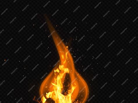 Premium PSD | Burning fire with smoke on a black background