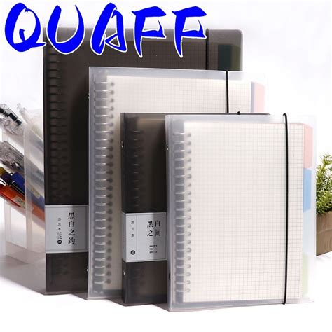 A5/B5 Loose Leaf Binder Notebook refillable Metal Clip Binder ...