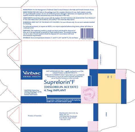 Suprelorin F - Virbac AH, Inc.: Veterinary Package Insert