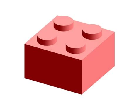 LEGO® brick 2x2 3D Printing Model - Threeding