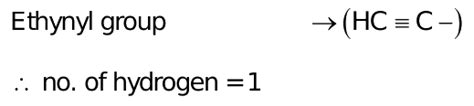 how many hydrogen are present in ethynyl group