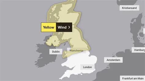 Storm Isha: UK weather map of wind and rain warnings as Met Office issues risk to life... - LBC