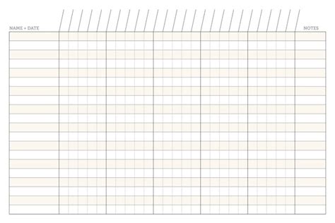 Blank Printable Charts