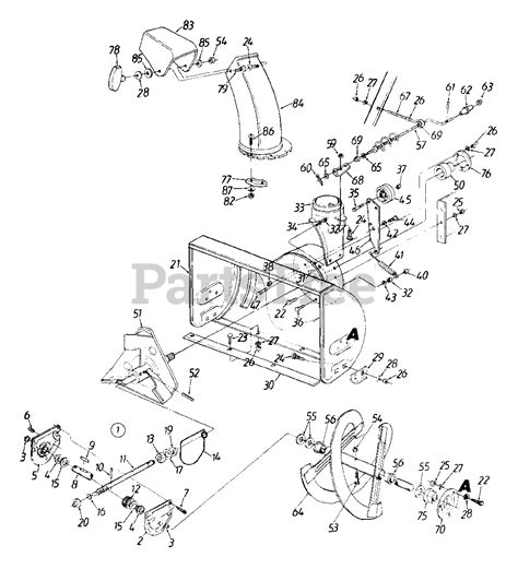 MTD 312-610E000 - MTD Snow Thrower (1992) Auger Housing Assembly Parts ...