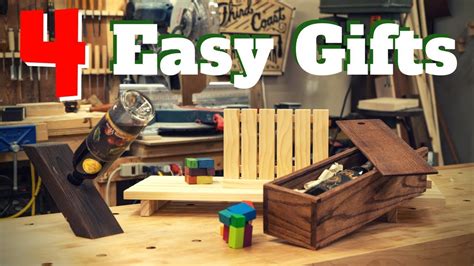 4 Easy DIY Woodworking Gift Projects!!! - YouTube