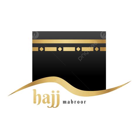 Hajj Mabroor Gold With Kaaba Icon Vector, Hajj Mabroor, Kaaba Icon, Hajj Umrah PNG and Vector ...