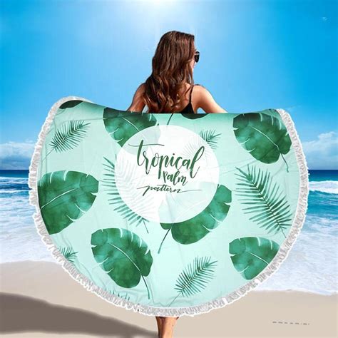 Pattern Round Beach Towel with Tassels Round Beach Towel Custom Design - China Beach Towel Clips ...