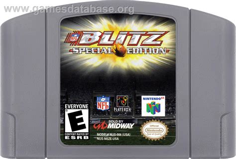 NFL Blitz Special Edition - Nintendo N64 - Artwork - Cartridge