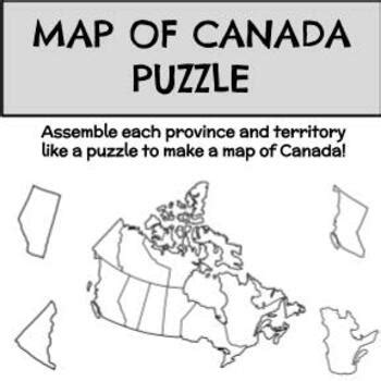 Map of Canada Puzzle by Claudia Blier | TPT