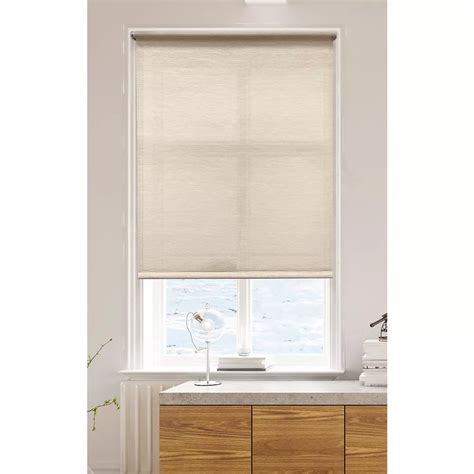 Lumi 55x72 Cordless Natural Fiber Fabric Roller Shades Linen Light ...