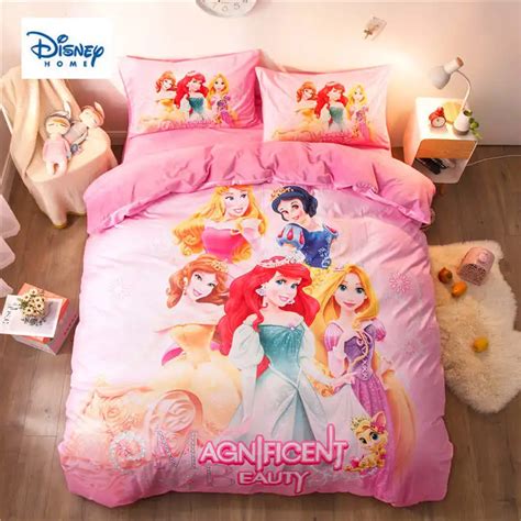 Pink Disney Princess Bedding setS for Kids Girls Comforter Duvet Covers ...