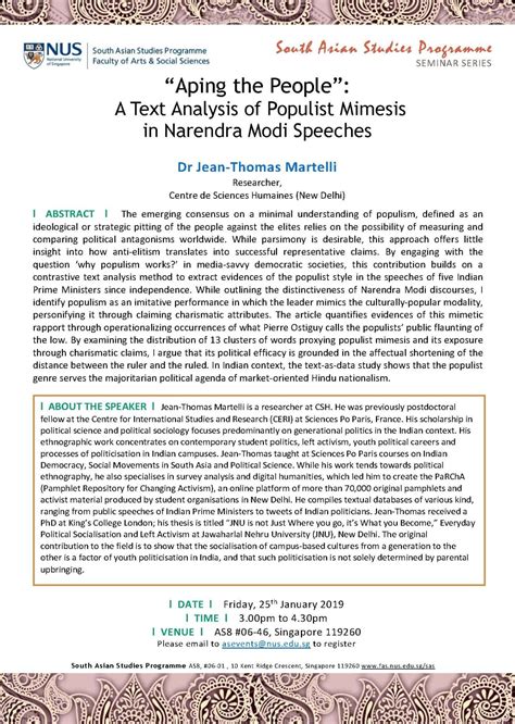 “Aping the People”: A Text Analysis of Populist Mimesis in Narendra Modi Speeches on 25 January ...