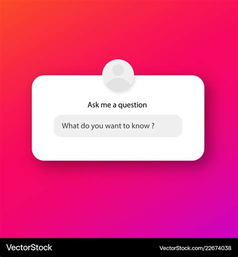 Ask me a question form Royalty Free Vector Image