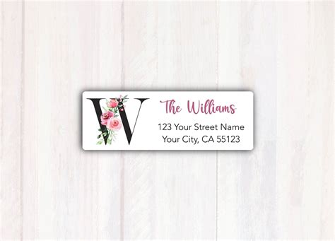 Monogram Return Address Labels - Monogram Address Labels - Custom ...