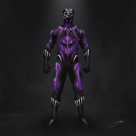 ArtStation - Black Panther Costume Redesign with Batik Elements