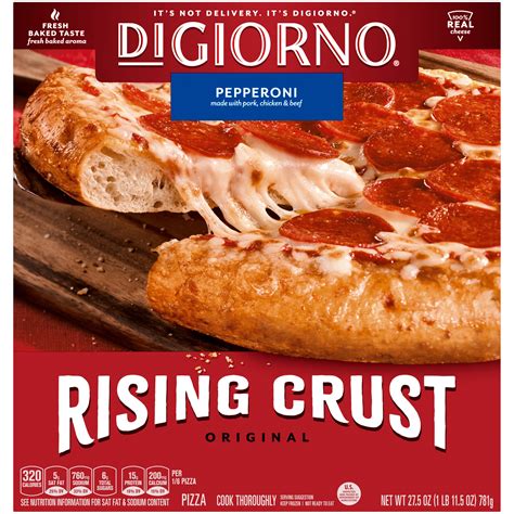 DIGIORNO Pepperoni Frozen Pizza with Rising Crust, 27.5 oz. - Walmart.com - Walmart.com