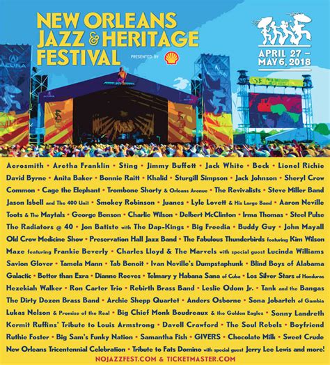 New Orleans Jazz Festival Lineup Features Aretha Franklin, Jack White, The Revivalists and +70 ...