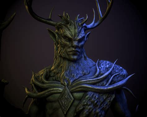 Hircine statue I made : r/skyrim