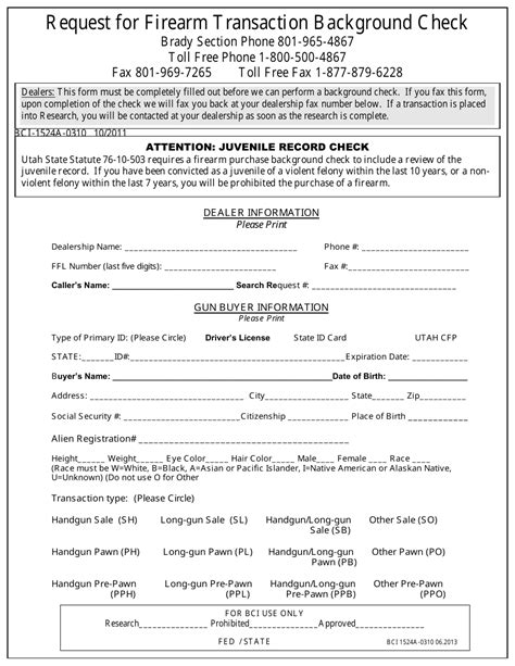 Form BCI1524A-0310 - Fill Out, Sign Online and Download Printable PDF, Utah | Templateroller