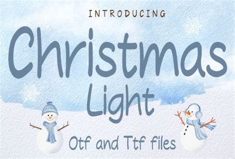 Christmas Light Font Digital Font Download