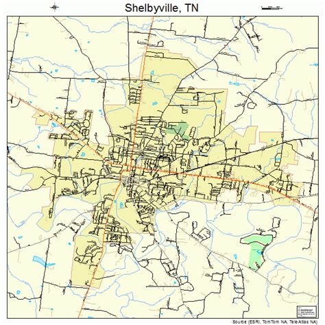 Shelbyville Tennessee Street Map 4767760