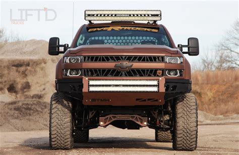 Bronze Wrapped Custom Silverado 3500HD with Lift and Off-road Wheels ...