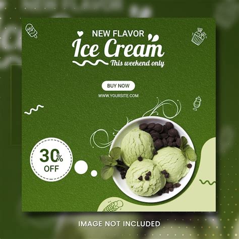 Premium PSD | Ice cream banner