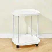 Mobile End Table Wheels Double Layer Tray Table Bedside - Temu