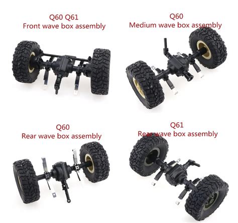 JJRC Q60 Q61 D826 D827 RC Military Truck 4WD 6WD RC Car spare parts Front Medium Rear wave box ...