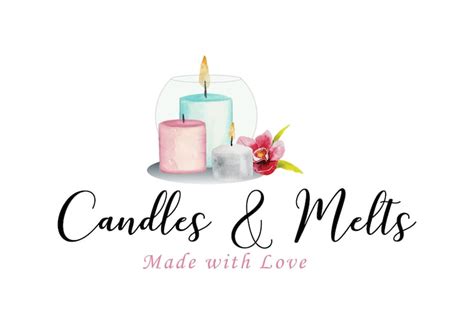Custom Logo Design Candles and Melts Logo Candles Wax Logo | Etsy
