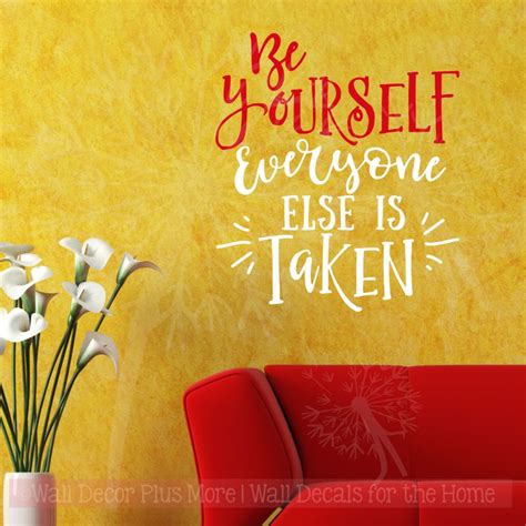 Be Yourself Vinyl Lettering Stickers Motivational Wall Decor Quotes