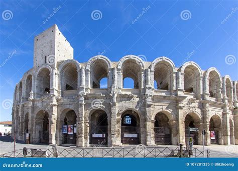 Roman Amphitheatre in Arles, France Editorial Image - Image of ...