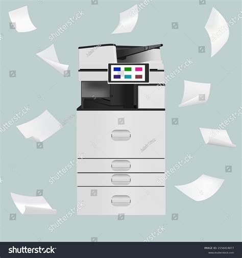 Realistic Printer Illustration Free Vector Stock Vector (Royalty Free) 2156414877 | Shutterstock