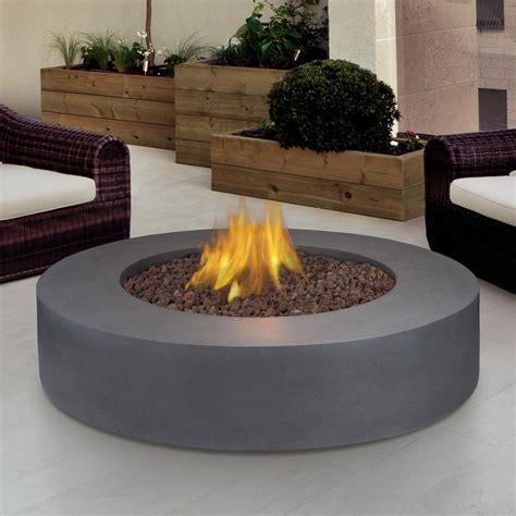 Real Flame Mezzo 42-Inch Round Propane Gas Fire Pit Table - Flint Gray : BBQGuys