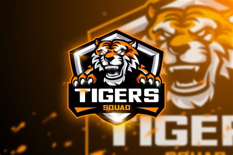 Tigers Squad - Mascot & Esport logo ~ Logo Templates ~ Creative Market