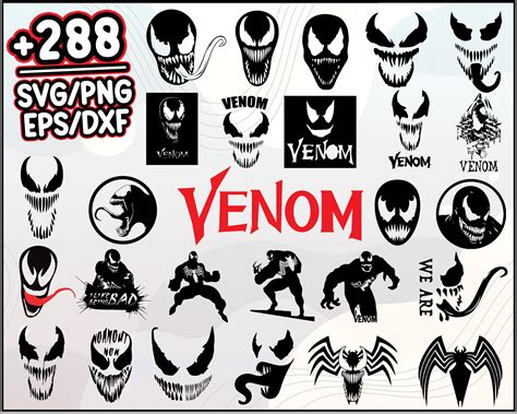 Venom Bundle SVG, Venom SVG, Cartoon SVG PNG DXF EPS File - Inspire Uplift