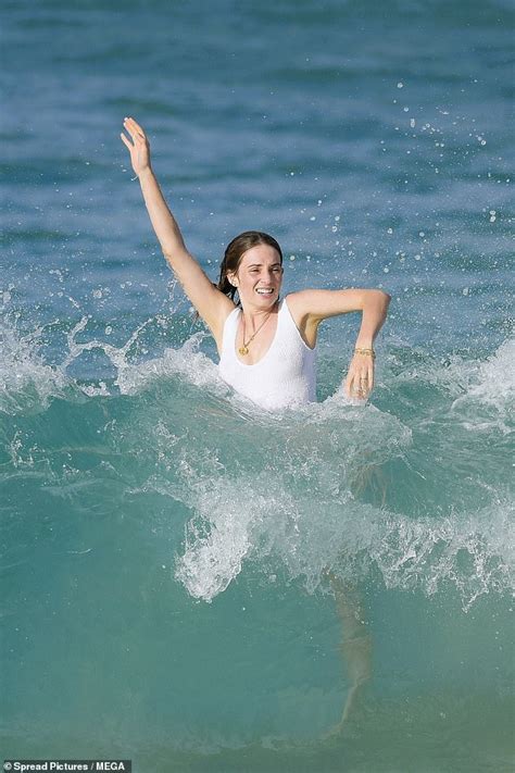 Maya Hawke and brother Levon Thurman-Hawke go bodysurfing in St. Barths | Daily Mail Online