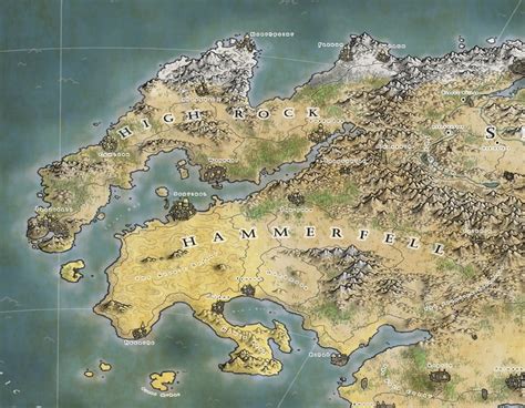 Tamriel Map Poster - Etsy Canada