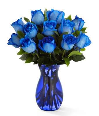 il-Qronfla Bouquet of Blue Roses - il-Qronfla